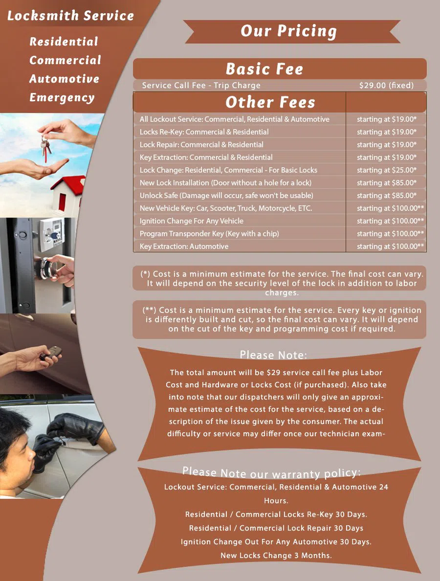 Clackamas OR Locksmith Store Clackamas, OR 503-917-4181 - price-list